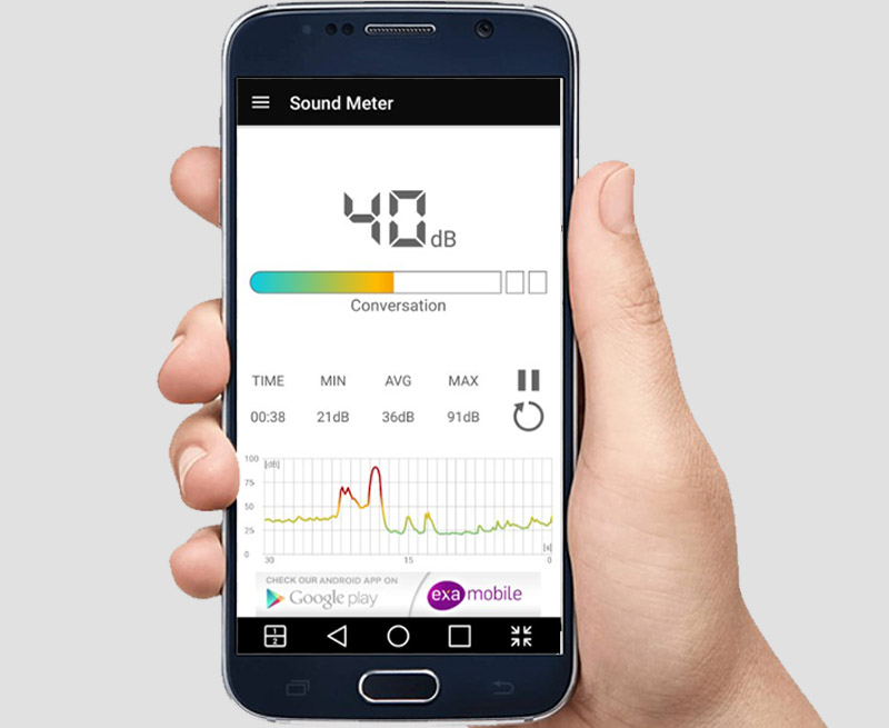  Phần mềm đo âm thanh - Sound Meter